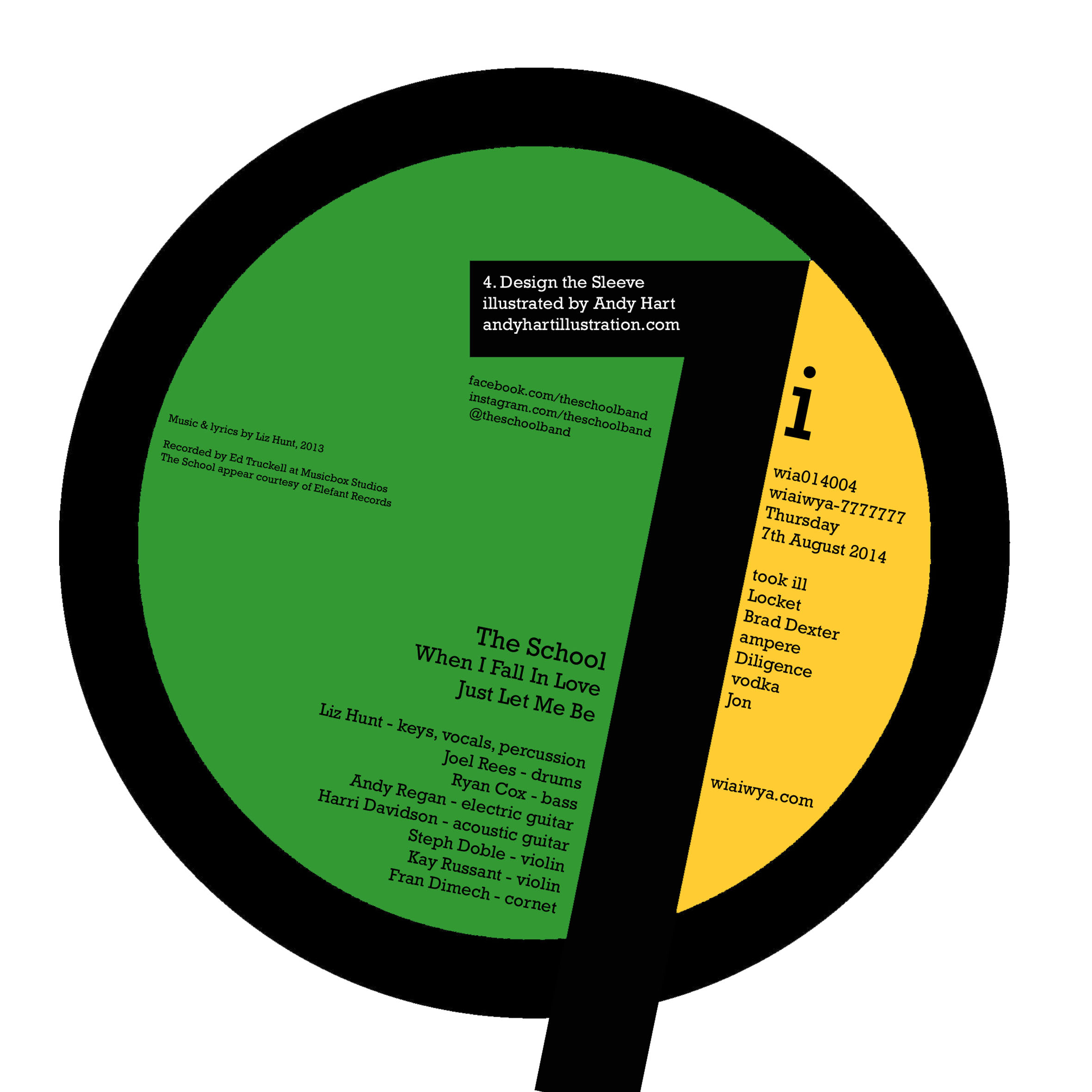 Imagen destacada de noticia: THE SCHOOL: Publican single para el club del single de WIAIWYA “When I Fall In Love” [7" Limitado Picture-Disc, 7-8-2014]